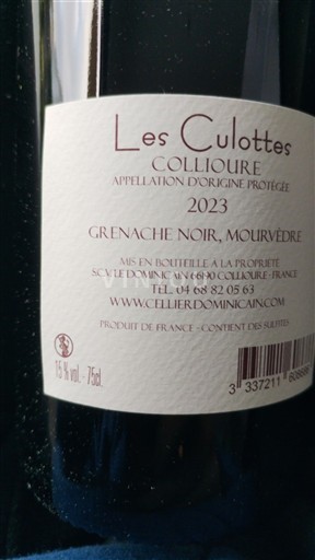Rosellón Collioure Cellier Dominicain Les Culottes 2023