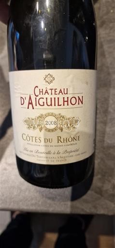 Rhônedalen Côtes du Rhône Château Aiguilhon 2008