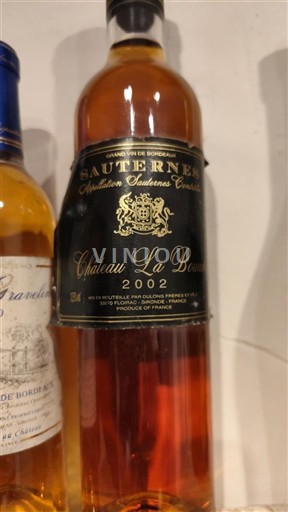Bordeaux Sauternes Château La Bouade 2002