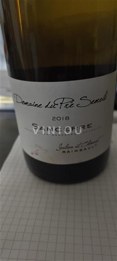 Vallée de la Loire Sancerre Domaine Pré Semelé 2018
