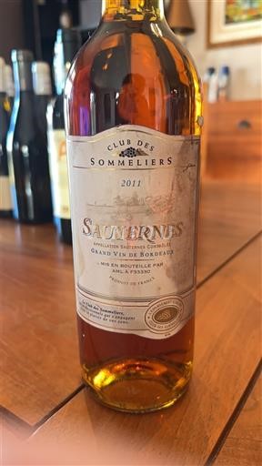 Bordeaux Sauternes Club des Sommeliers 2011