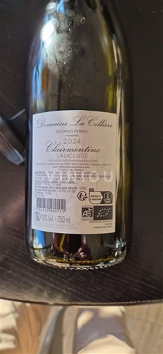 Provence, hạ lưu Rhône, Corse Vaucluse Domaine La Collière Clairmentino 2024