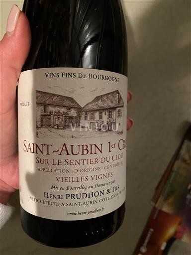 Bourgogne Saint-Aubin Premier Cru Henri Prudhon & Fils Sur le Sentier du Clou Vieilles Vignes Icke årgångsbetecknad