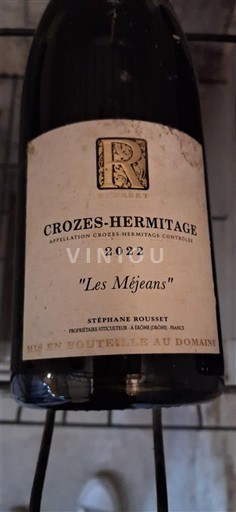 Rhônevallei Crozes-hermitage Stéphane Rousset Les Méjeans 2022