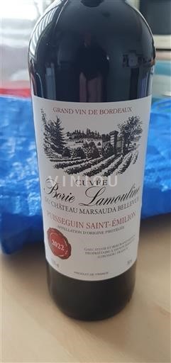 Bordeaux Puisseguin-saint-émilion Château Marsauda Bellevue Borie Lamoutine 2022
