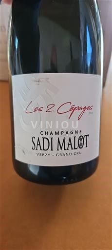 Champagne Grand Cru Sadi Malot Les 2 Cépages Non Millésimé