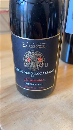 Trentino-Alto Adige Teroldego Rotaliano Corte Gaudenzio Superiore Riserva 2017