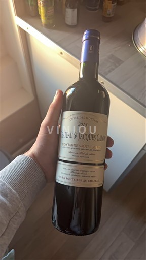 Bordeaux Montagne-saint-émilion Château St Jacques Calon des Moulins 2013