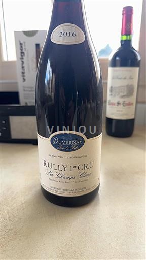 Bourgogne Rully Premier Cru Duvernay Les Champs Cloux 2016