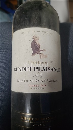 Bordeaux Montagne-saint-émilion Château Guadet Plaisance 2010