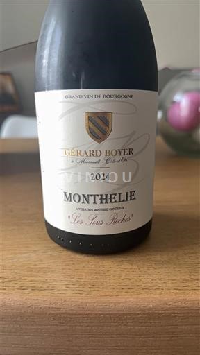 Vine Rouge sec Les Sous Roches Gérard Boyer 2024 Frankrig Bourgogne Monthélie AOC