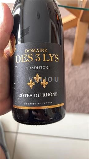 Rhônedalen Côtes du Rhône Domaine S 3 Lys Tradition Icke årgångsbetecknad