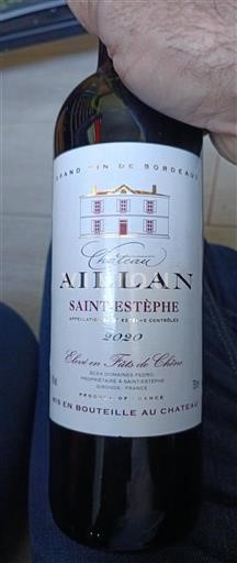 Bordeaux Saint-Estèphe Château Aillan Élevé en Fûts de Chêne 2020
