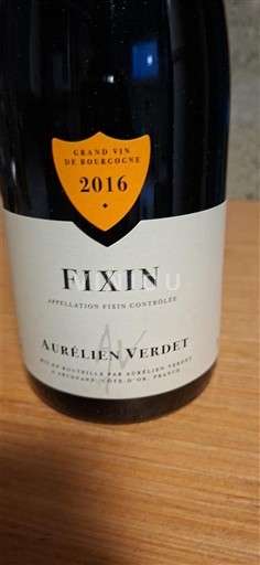 Vinos Rouge sec Aurélien Verdet 2016 Francia Borgoña Fixin AOC