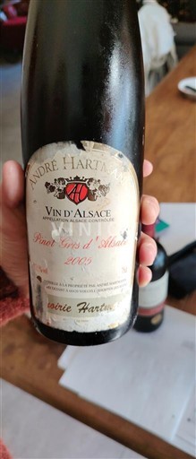 Alsácia André Hartmann Pinot Gris d'Alsace 2005