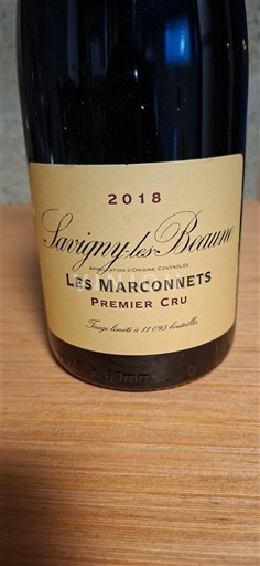 Borgoña Savigny-lès-Beaune Premier Cru Domaine La Vougeraie Les Marconnets 2018