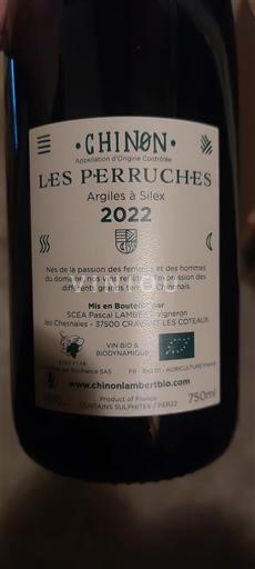 Loire Valley Chinon Domaine Lambert Les Perruches Argiles à Silex 2022