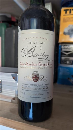 Burdeos Saint-Émilion Gran Cru Grand Cru Château Benitey 2015