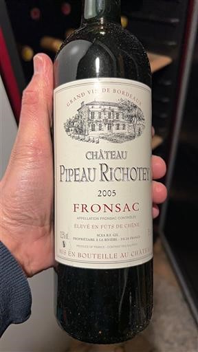 Bordeaux Fronsac Château Pipeau Richotey 2005