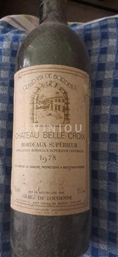 Bordeaux Bordeaux Supérieur Château Belle Croix 1978
