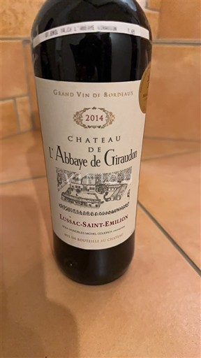 Bordeaux Lussac-saint-émilion Château L'Abbaye de Giraudon 2014