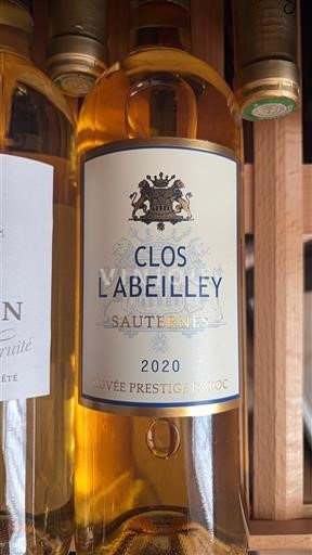 Bordeaux Sauternes Clos L'Abeilley Prestige Hanoï 2020