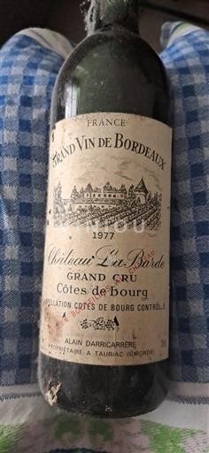 Bordeaux Côtes-de-bourg Grand Cru Château La Barde 1977