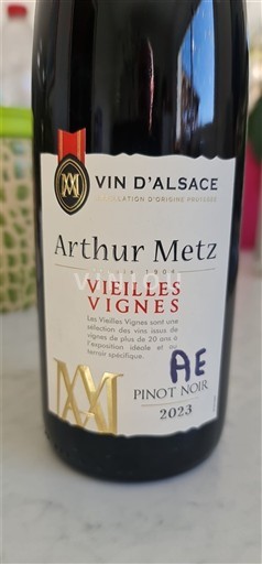 Alsace Pinot noir Arthur Metz Vieilles Vignes 2023