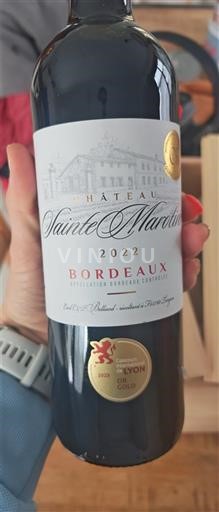 Burdeos Bordeaux Château Sainte-Martine 2022