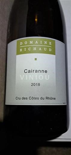 Thung lũng Rhône Cairanne Domaine Richaud 2018