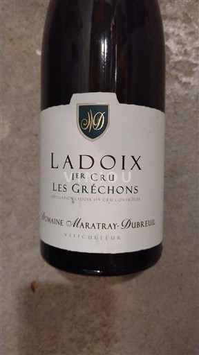 Borgoña Ladoix Premier Cru Domaine Maratray-Dubreuil Les Gréchons 2020
