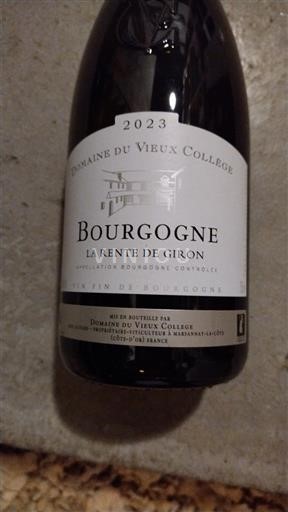 Burgundy Domaine Vieux Collège La Rente de Giron 2023