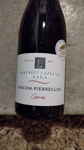 Vin Rouge sec Pierreclos Maurice Lapalus & Fils 2023 France Bourgogne Mâcon et mâcon-villages AOC