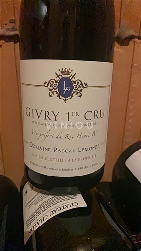 Bourgondië Givry Premier Cru Domaine Pascal Lemonde 2022