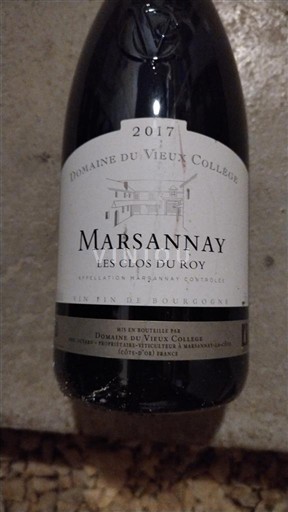 Borgonha Marsannay Domaine Vieux Collège Les Clos du Roy 2017