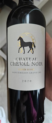 Burdeos Saint-Émilion Gran Cru Grand Cru Château Cheval Noir Vieilli en Fût 2020