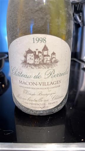 Vin Blanc sec Château Pierreclos 1998 France Bourgogne Mâcon et mâcon-villages AOC