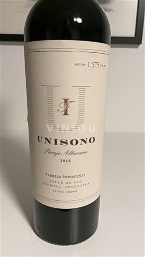 Mendoza Thung lũng Uco Familia Innocenti Unisono 2018