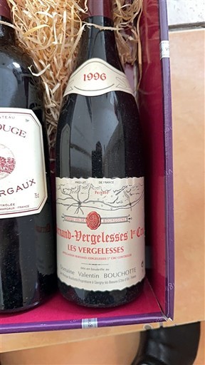Vine Rouge sec Les Vergelesses Domaine Valentin Bouchette 1996 Frankrig Bourgogne Pernand-Vergelesses AOC Premier Cru
