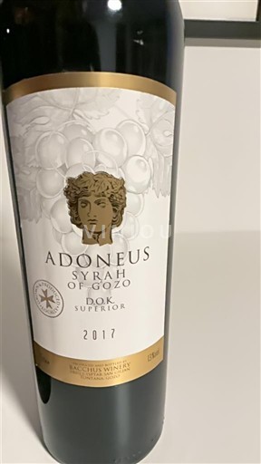 Đảo Gozo Gozo Marsovin Winery Adoneus Syrah of Gozo 2017