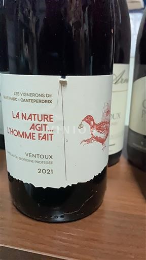Rhônedalen Ventoux Les Vignerons de Saint Marc - Canteperdrix La Nature Agit... L'Homme Fait 2021