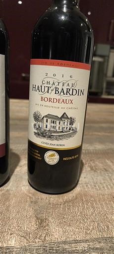 Burdeos Bordeaux Château Haut Bardin Jean Robin 2016