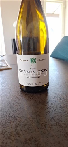 Burgundija Chablis Premier Cru Clostérie des Alisiers Montmains 2021