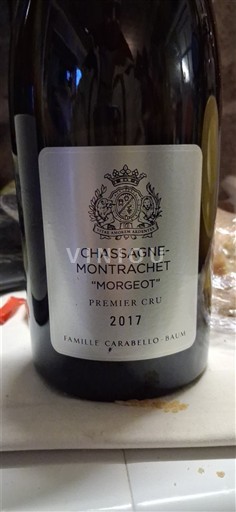 Borgoña Chassagne-Montrachet Premier Cru Famille Carabello-Baum Morgeot 2017