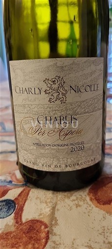 Bourgogne Chablis Charly Nicolle Per Aspera 2020