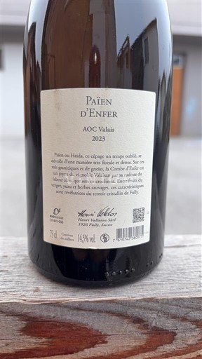 Valais Không được chỉ định Marie-Thérèse Chappaz Païen d'Enfer 2023