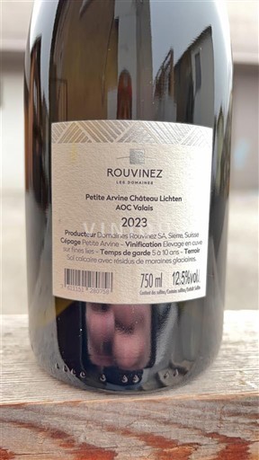 Valais Nespecifikováno Château Lichten Petite Arvine 2023