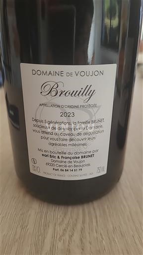 Beaujolais Brouilly Domaine Voujon 2023