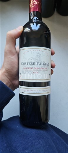 Bordeaux Montagne-saint-émilion Château Farguet 2016