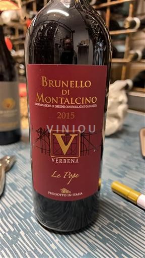 Tuscan Wines Brunello di Montalcino Verbena Le Pope 2015